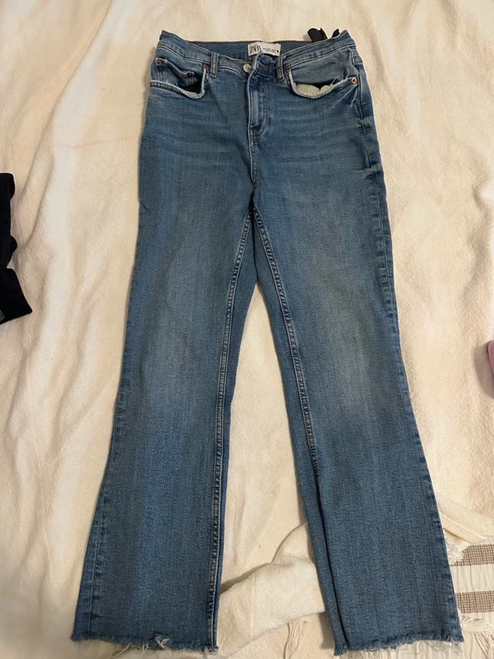 Zara Women’s Blue Straight-Leg Jeans
